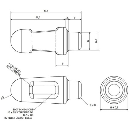 Lug weld-on for tailboard pegs - M53580