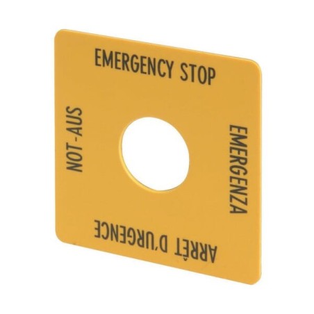 Emergency Stop label 4 languag - M22XYK1