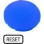 Button plate blue RESET - M22XDBGB14