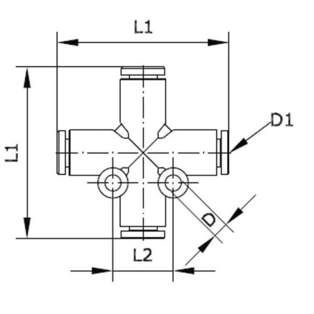 Push-in fitting - MCC6P