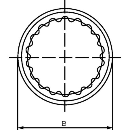 Key bush smooth 1 inchSAE 6B L5 - MA1SAE6B