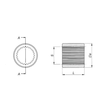 Tuleja T9 DIN 5482 - MA09A