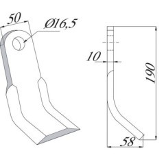 MA6400080 Kverneland / Maletti, Hammer mill knives 
