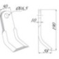 Maletti flail blade - MA6400080 Maletti flail blade - MA6400080