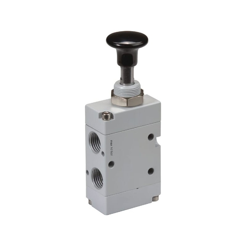 Lever valve 3/2-button 1/4 inch - MAB32B14