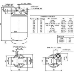 MPS050SP10 MP Filtri, Suction Filters 