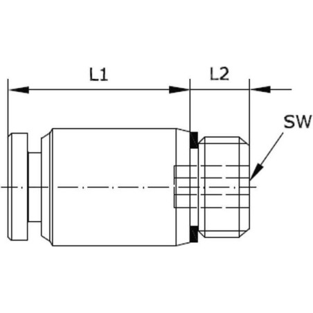 Push-in fitting - MSC4M5B