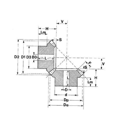 Bevel gear set M. 4-R 11 - MOD41616
