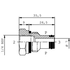 Stopfen SAE 8-2 mit extra T - MPPPSAE82T