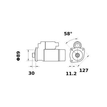 Anlasser, 12 V, 4,7 kW - MS970