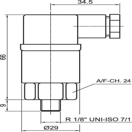 Wyłącznik ciśn. 2,0 bar R1/8 cali - MP9BEA20HA50P01