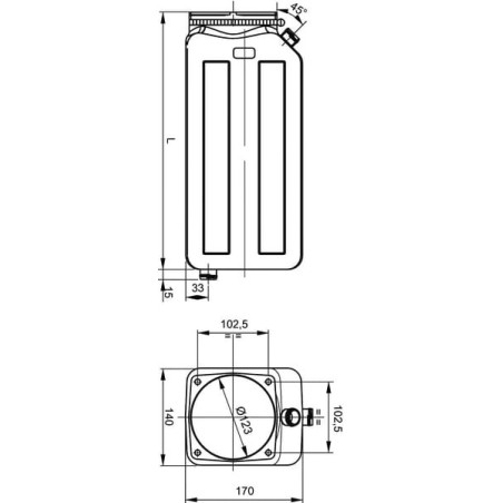 MPP tank 1 ltr plastic - MPPT001P