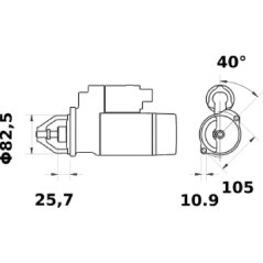 Starter 12V 3.2kW - MS658