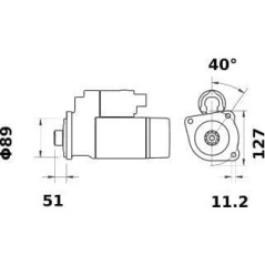 Anlasser, 12 V, 3,2 kW - MS962