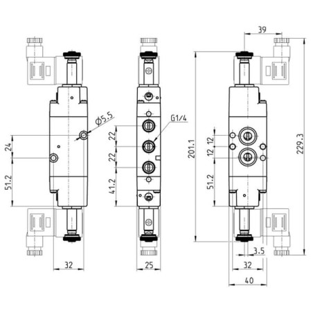 5/2-Wege Magnetventil - NA54N1102