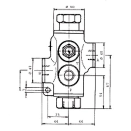 Flow control valve 3-Way 0-65l/min - MTCA2VDM08