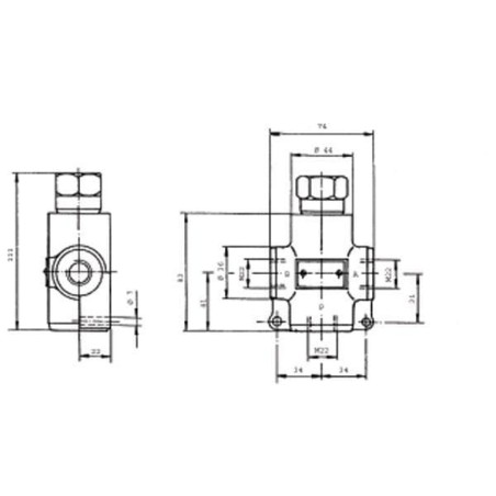 Flow control valve 3-Way 0-50l/min - MTKA2VCM08