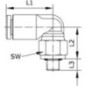 Push-in fitting - MECS6M5P