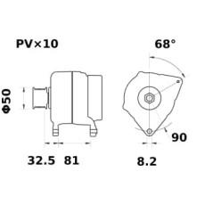 Alternator 14V 200A - MG693