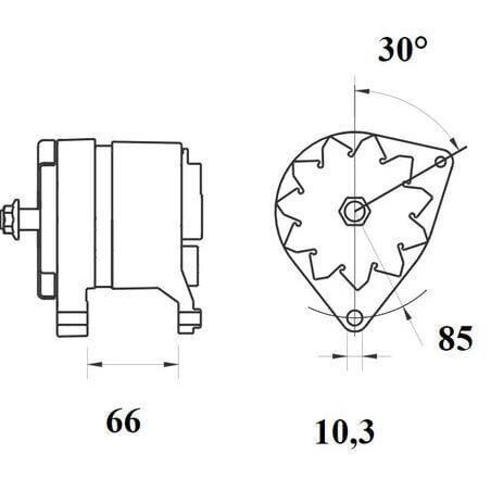 Alternator 14V 70A AAK8111 Mahle - MG1161