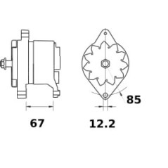 Alternator 14V 65A - MG357