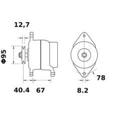Alternator 14V 45A - MG87