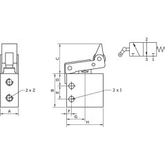 Valve 3/2-toggle M5 - MEUDRL32M5NC