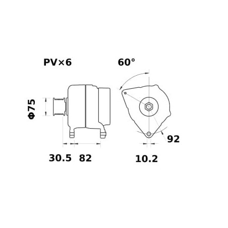 Lichtmaschine 14 V 120A - MG772