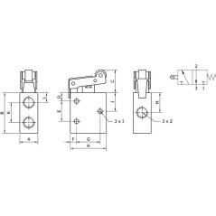 3/2-Rollenhebelventil, 1/8 Zoll - MERL32M18NC