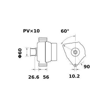 Lichtmaschine, 14 V, 150 A - MG894