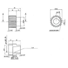 Splined hub - MO3020L