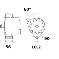 Alternator 14V 95A - MG926