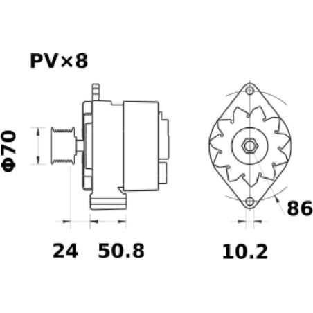 Lichtmaschine, 14V, 120A - MG1046