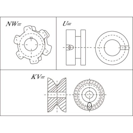 Rolka zwrotna łańcucha 8x31, otw. 35 - NW8315002