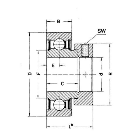 Ball bearing insert - NWB00884