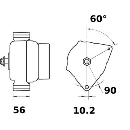 Alternator 14V 150A - MG162
