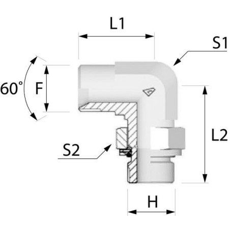 Winkelv. einst. AG-AG 1/2x3/4 - MMI900812K