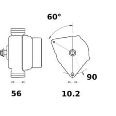 Alternator 14V 70A - MG343
