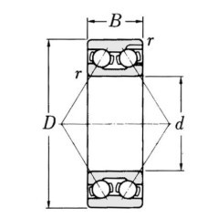 Angular contact ball bearing - NWB00207