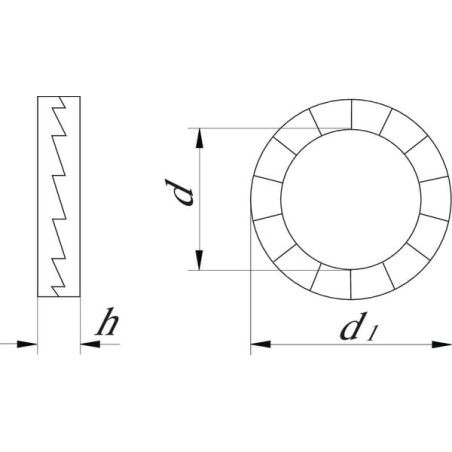 Sicherungsring Nordlock 5p M6 - NL6P005