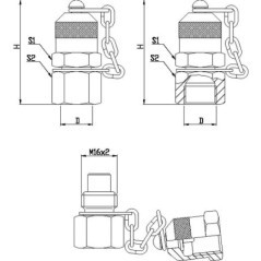 MIV716U Spradow, Measuring hoses and connectors 