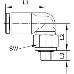 MEC418P Kramp, Elbow connectors 