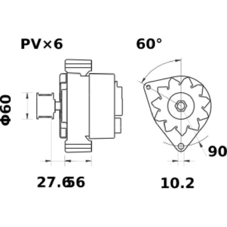 Alternator 14V 120A - MG1039