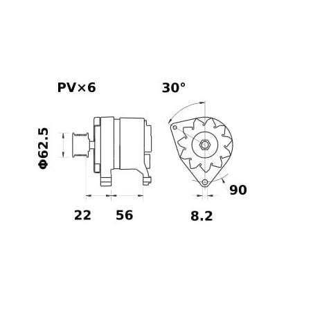 Alternator 14V 120A - MG791