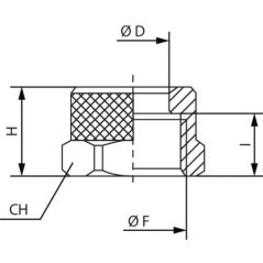 NUTPO12 Kramp, Brass 