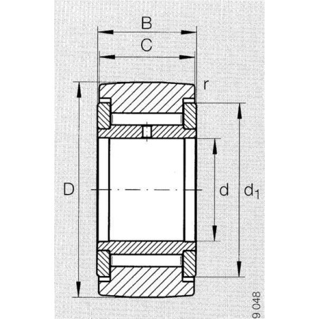 Stud type track roller - NATV10PPASKF