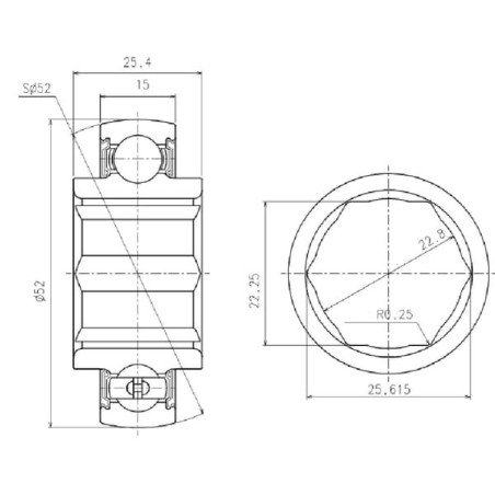 Ball bearing insert - NWB01570