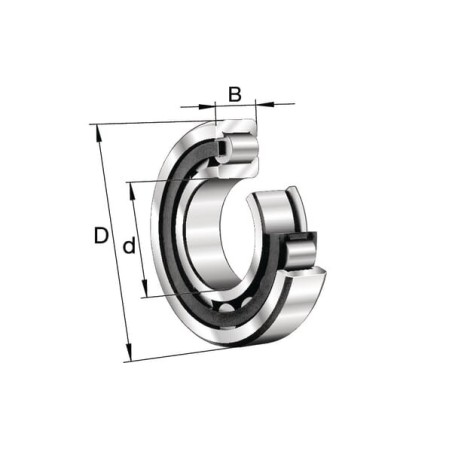 Cylindrical roller bearing - NJ2207EXLM1C3
