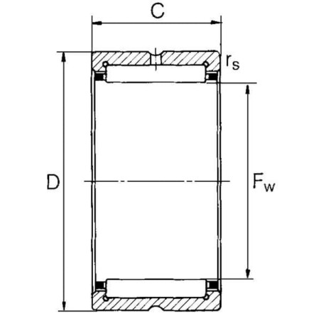 Needle roller bearing - NKS50XL