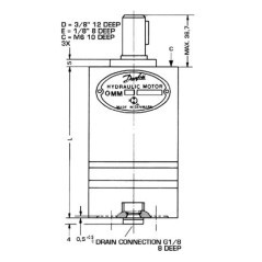 Orbit motor, shaft diameter 16 back - OMM50151G0037